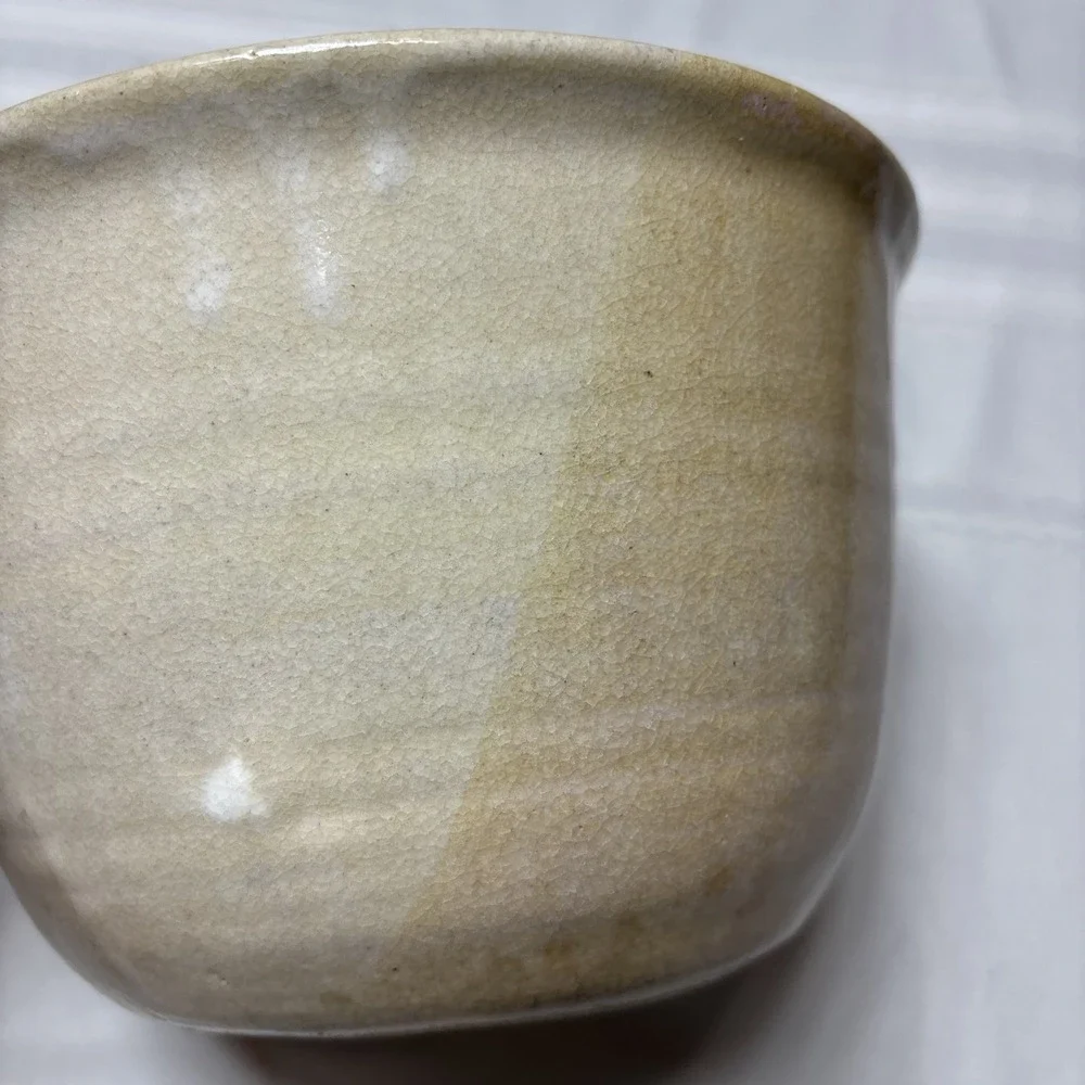 RU Jewell Studio Pottery Hand Thrown Bowl Glazed In Browns And Tans Signed